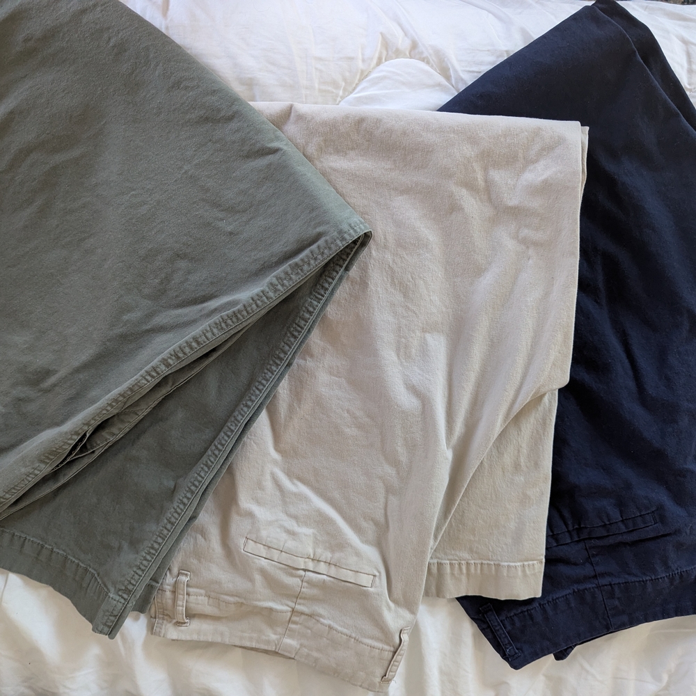 Wide Leg Pants Trio in Olive, Cream & Navy